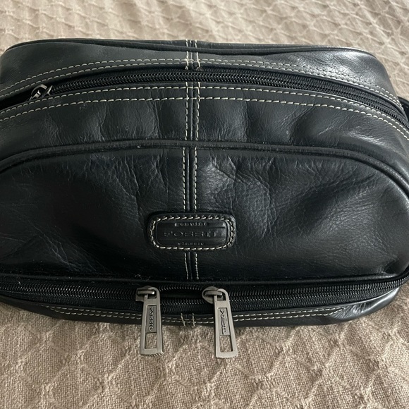 Fossil Black Genuine Leather Toiletry Bag(Men’s) - Picture 3 of 9